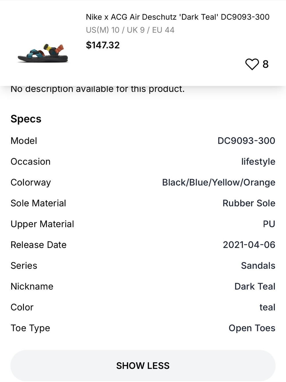 Nike ACG Air Deschutz Sports sandals - Picture 5 of 5